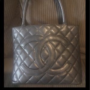 Sold Chanel black leather cavalier shoulder bag